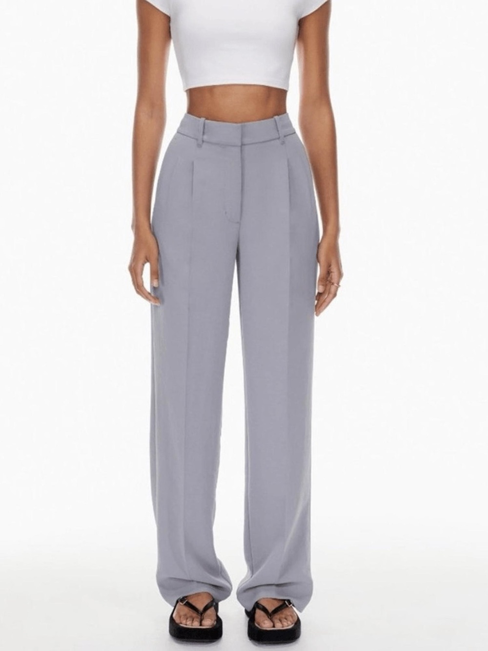NWT Wilfred Aritzia Effortless Pants 12 light purple ardoise pleated trousers